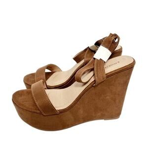 CHINESE LAUNDRY WOMEN'S ELLINA TAN WEDGES SIZE 8.5 NEW